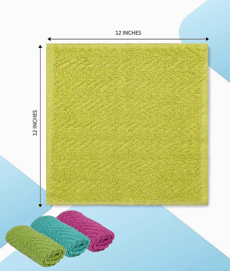 ZUPERIA Zigzag Wash Cloth -16 Pack -12"" x 12""- Highly Absorbent Soft Washcloths for Face, Gym Towels, Hotel Spa Quality, Reusable Multipurpose Towels (Assorted) - Image 4